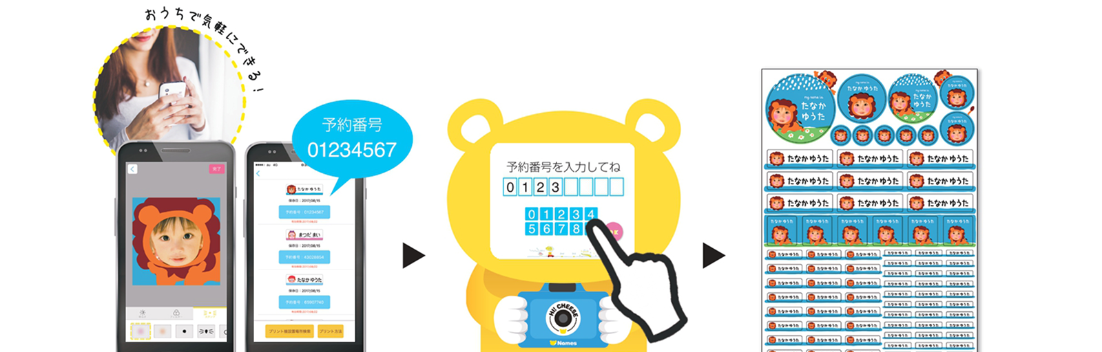 忙しいママも安心、Names専用アプリ